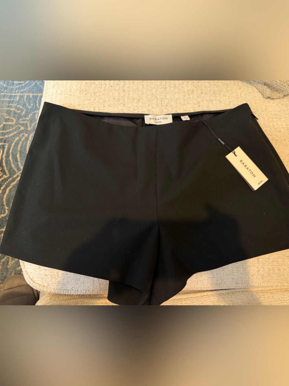 Babaton Black High-Rise Tailored Shorts